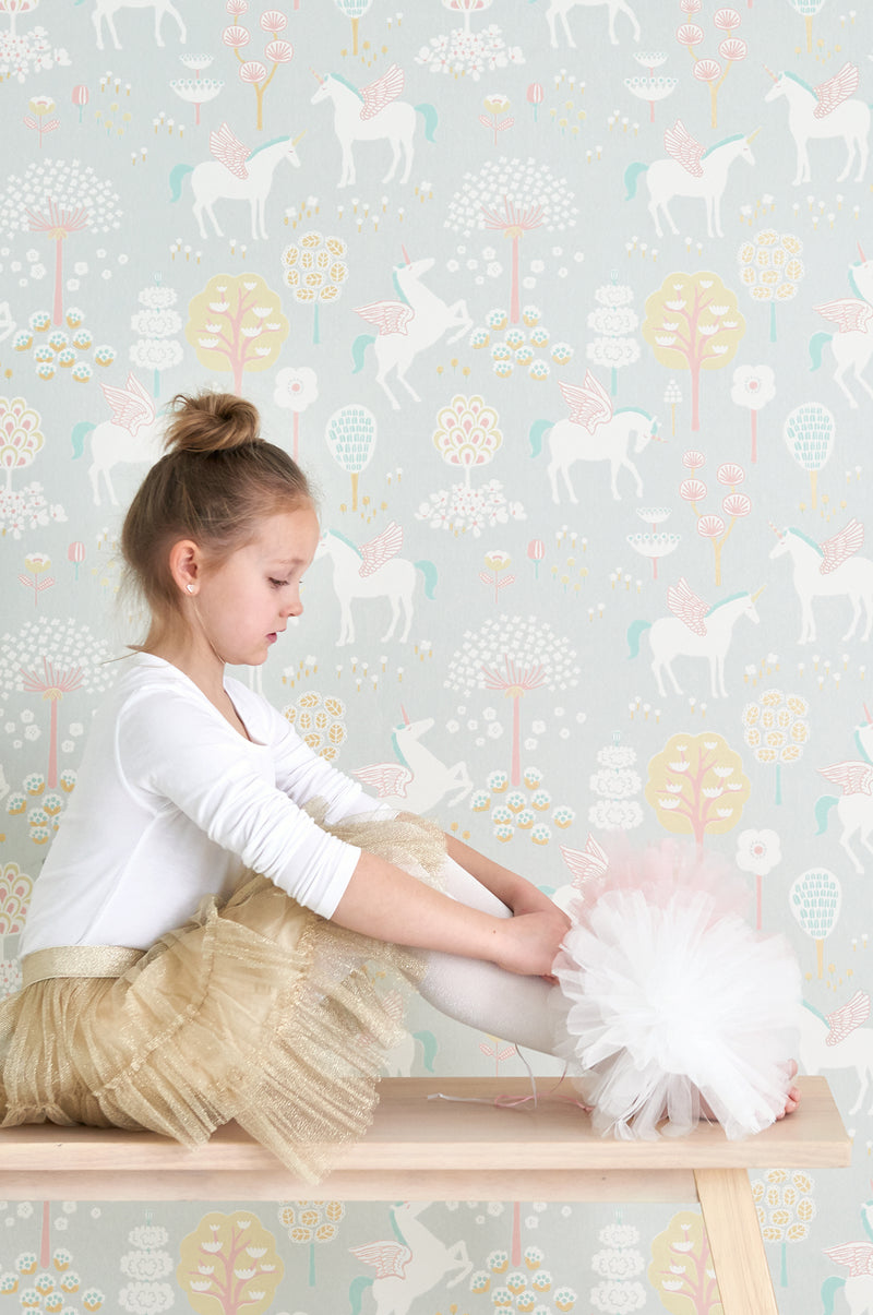 True Unicorns Wallpaper - Grey