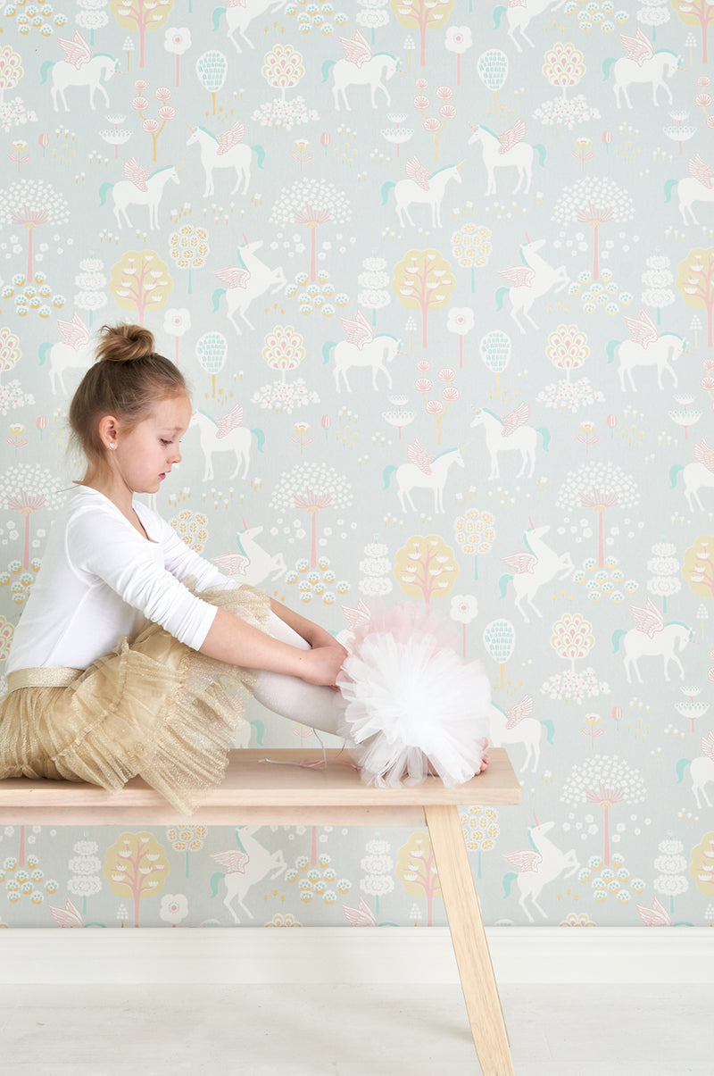 True Unicorns Wallpaper - Grey