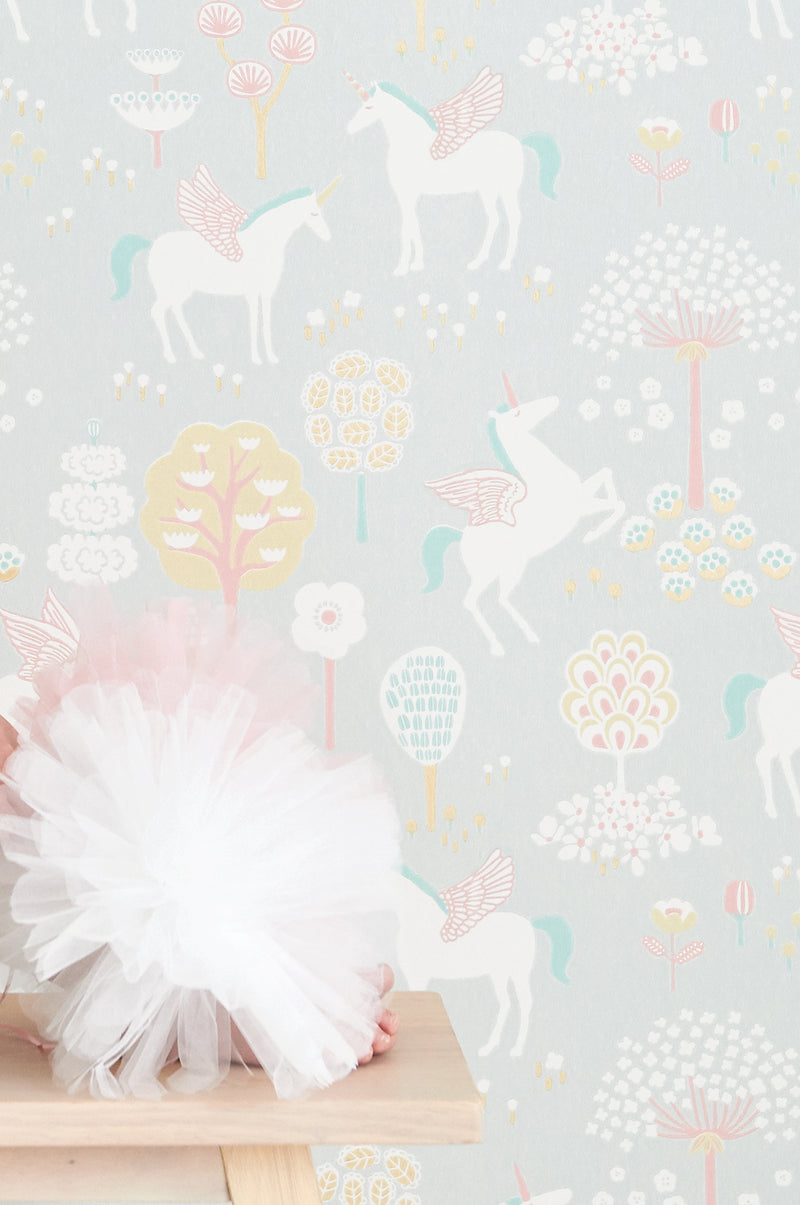 True Unicorns Wallpaper - Grey