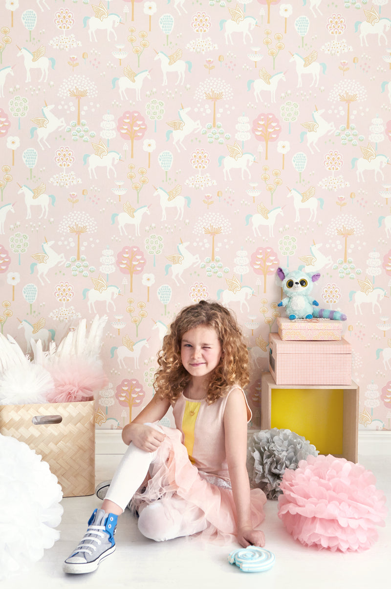 True Unicorns Wallpaper - Pink