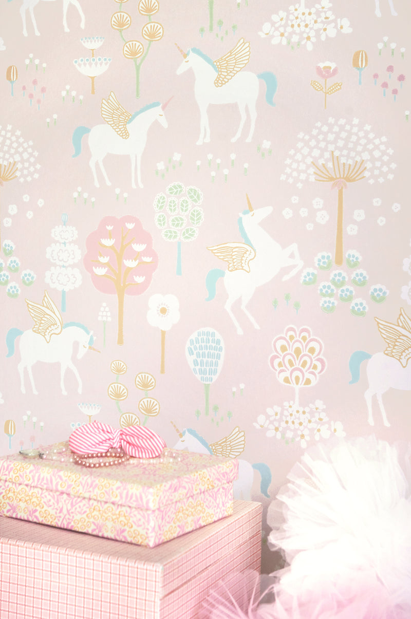 True Unicorns Wallpaper - Pink