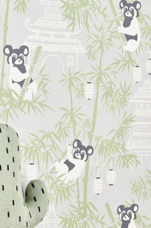 Sample - Bambu Wallpaper - Grey