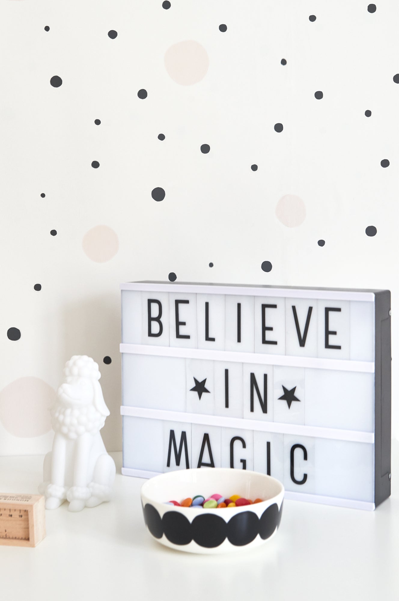 Confetti Wallpaper - Soft Black Dots