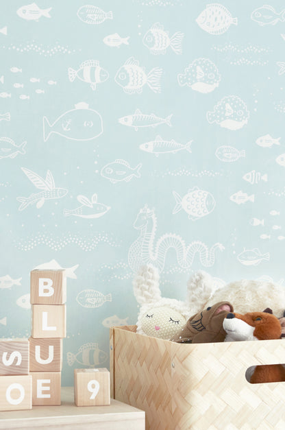 Big Blue Dusty Wallpaper