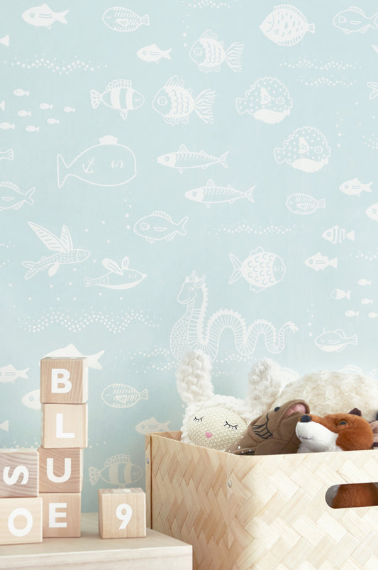 Big Blue Dusty Wallpaper