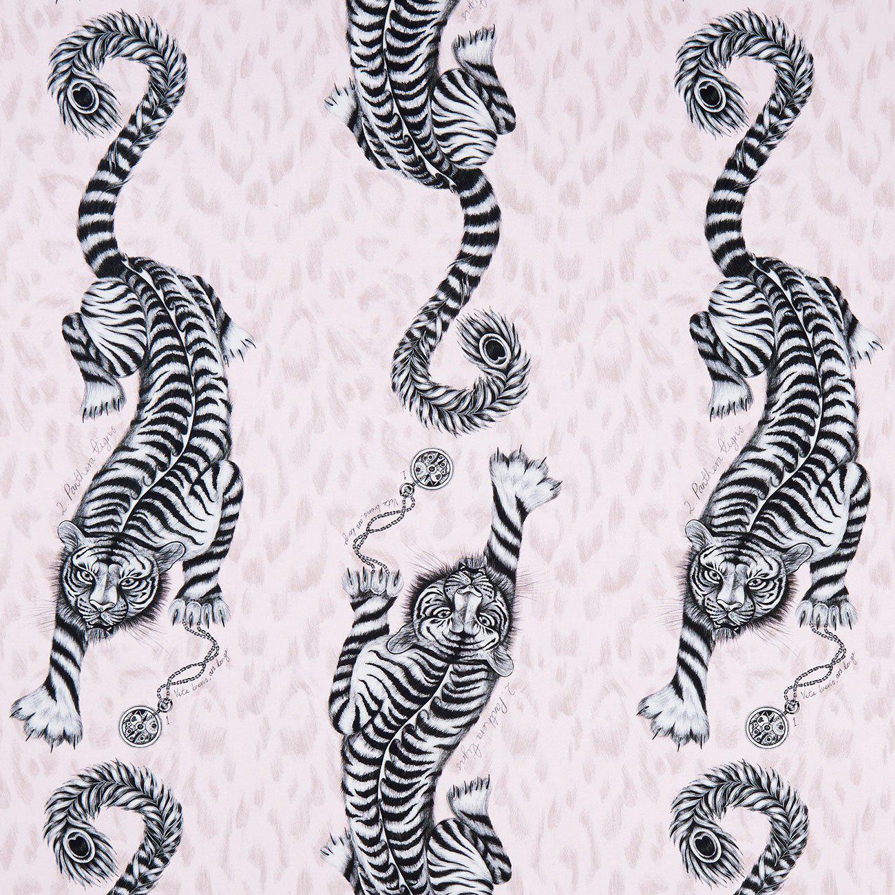 Sample - Tiger Wallpaper - 5 Colours Pink