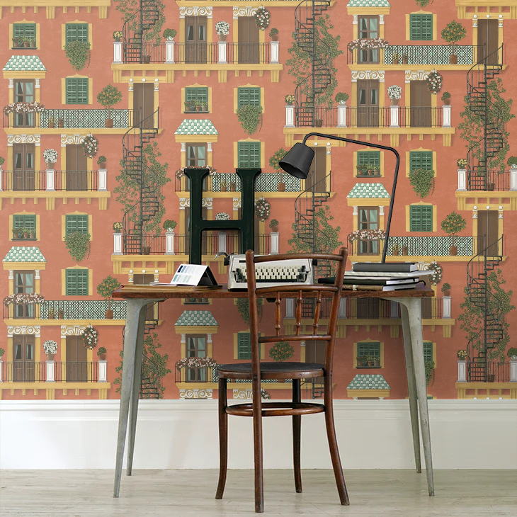 Alfaro Wallpaper - Cole & Son - Terracotta