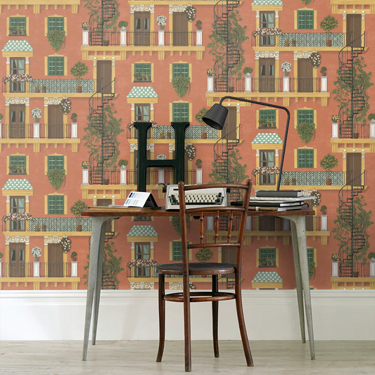 Alfaro Wallpaper - Cole & Son - Terracotta