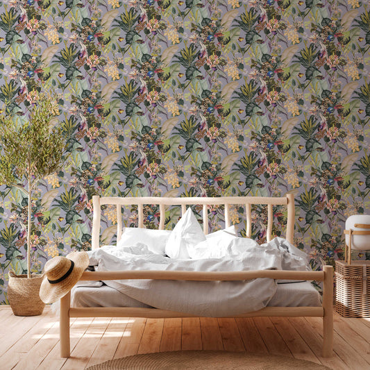 Tropical Dreams Wallpaper - Grey
