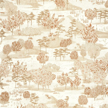 Olinda Garden Wallpaper - White Gold