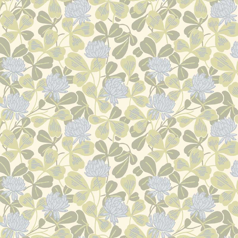 Sample - Klover Floral Wallpaper - Blue