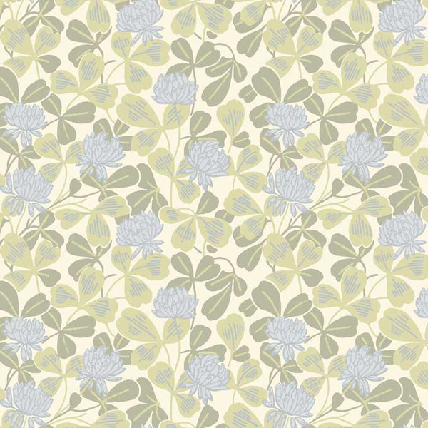 Sample - Klover Floral Wallpaper - Blue