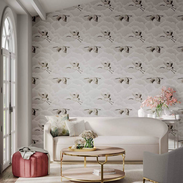 Sample - Cranes Wallpaper - Platinum
