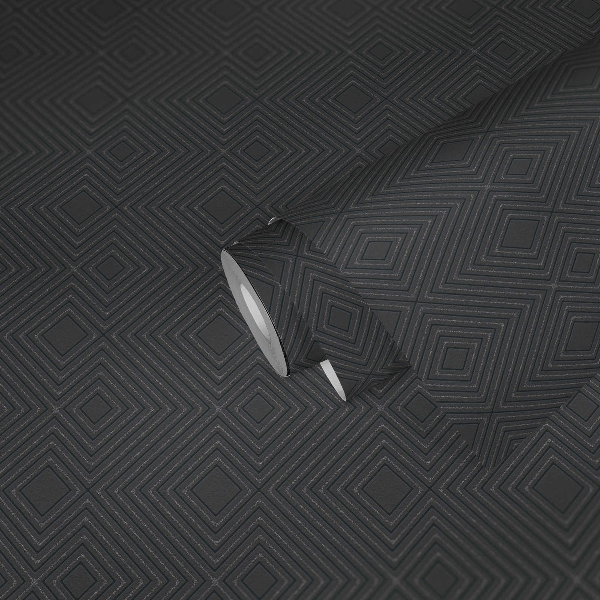 Geometric Glitter Effect Wallpaper - Dark Grey - Discontinuing