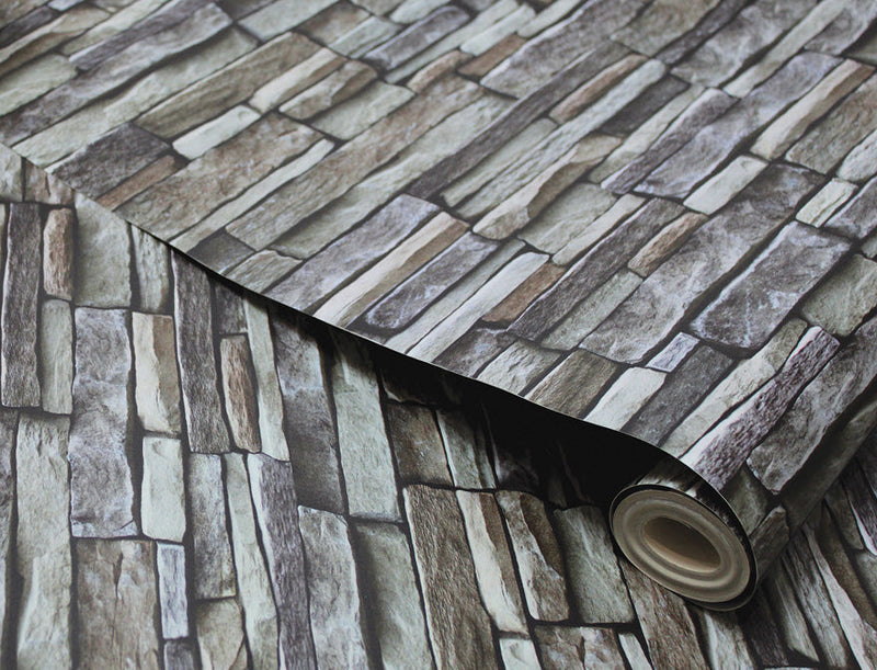 Schist Slate Wallpaper - Charcoal Thornton