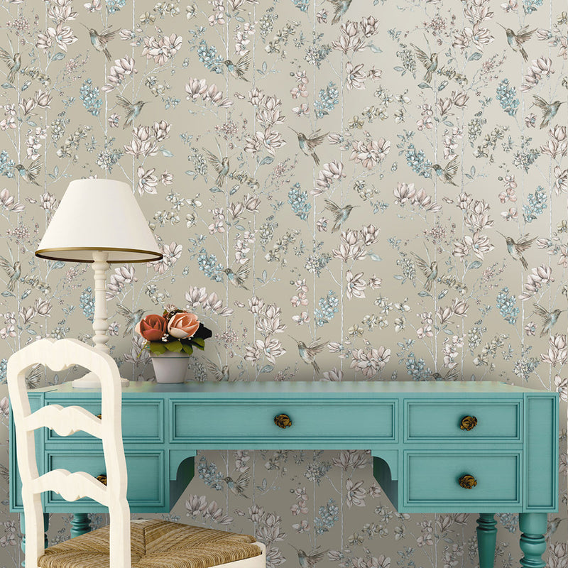 Hummingbird Charm Wallpaper - 3 Colours