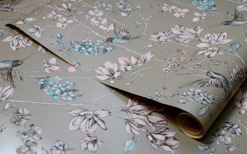 Hummingbird Charm Wallpaper - 3 Colours