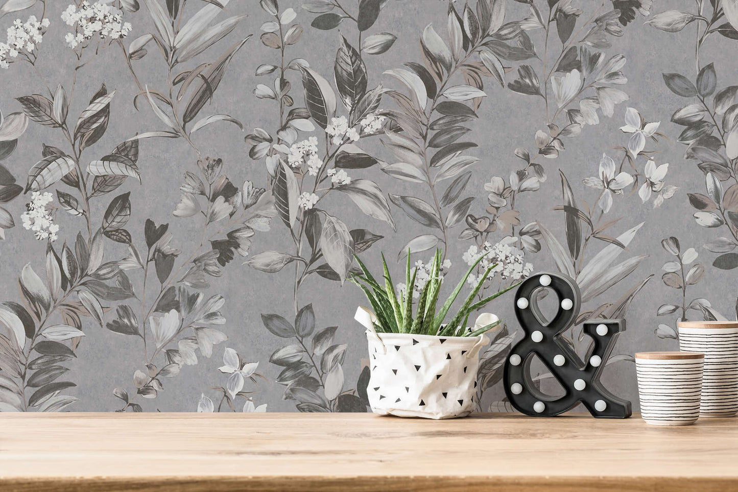 Meadow Whisper - Architects Wallpaper - Grey