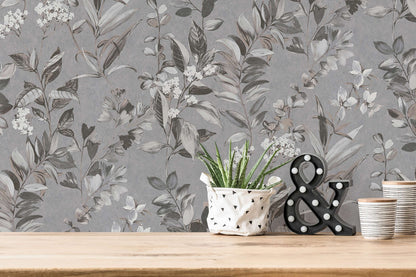 Meadow Whisper - Architects Wallpaper - Grey
