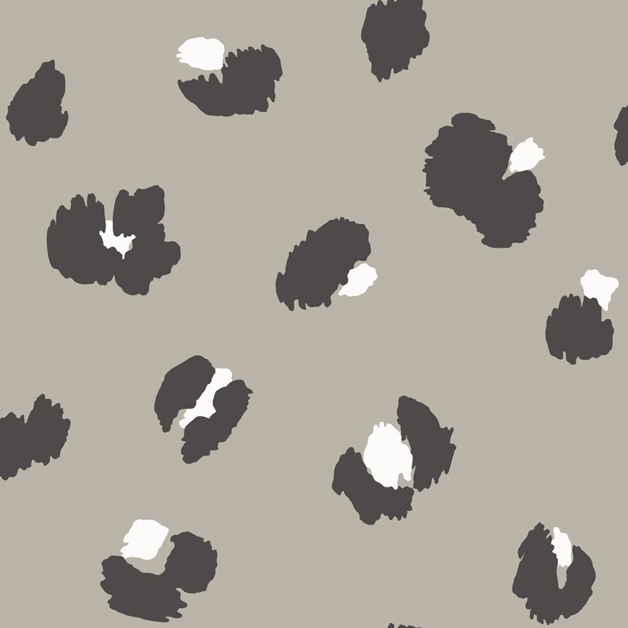 Large Leopard Spot Wallpaper - Taupe - Discontinuing