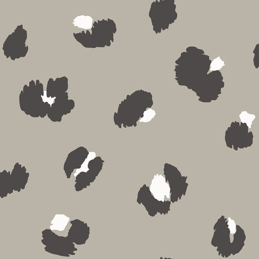 Large Leopard Spot Wallpaper - Taupe - Discontinuing