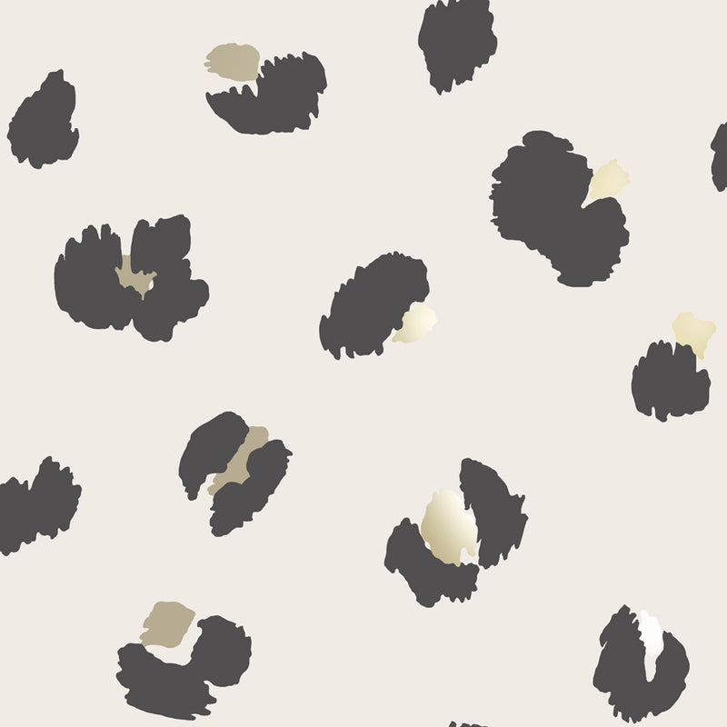 Large Leopard Spot Wallpaper - Cream