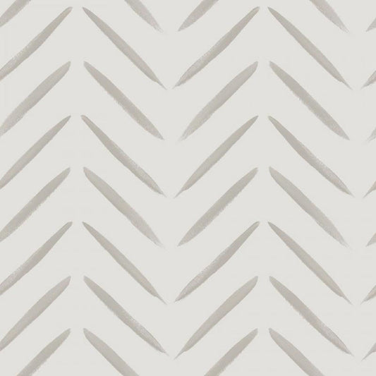 Chevron Brush Marks Wallpaper - Taupe - LAST 3 ROLLS
