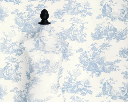 Scène d'été Wallpaper - Bleu Porcelaine