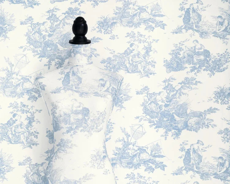 Scène d'été Wallpaper - Bleu Porcelaine