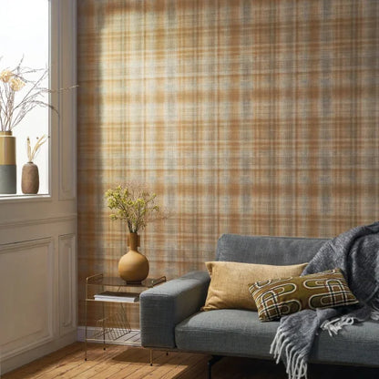Tartan Tex Wallpaper - Cognac