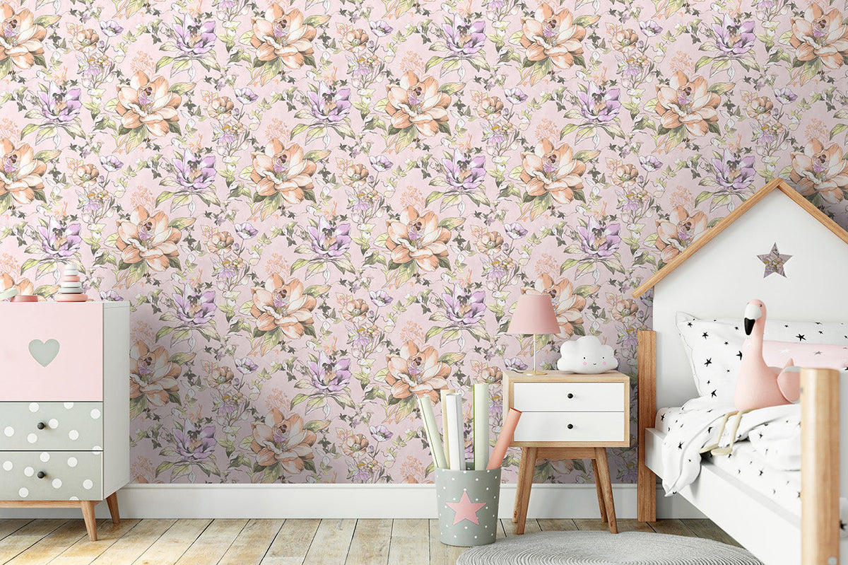 Floral Fairy Wallpaper - Pink - Last 3 Rolls