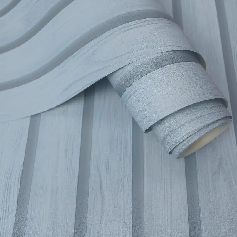 Acacia Wood Slat Wallpaper - Blue - Discontinuing