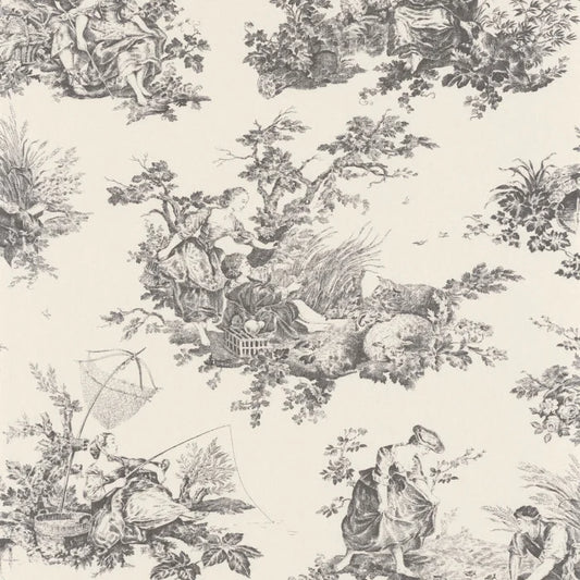 Scène d'été Wallpaper - Noir Fusain