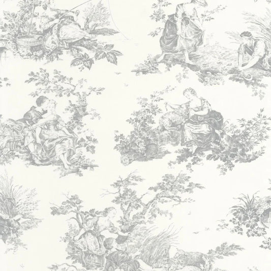 Scène d'été Wallpaper - Gris Perle
