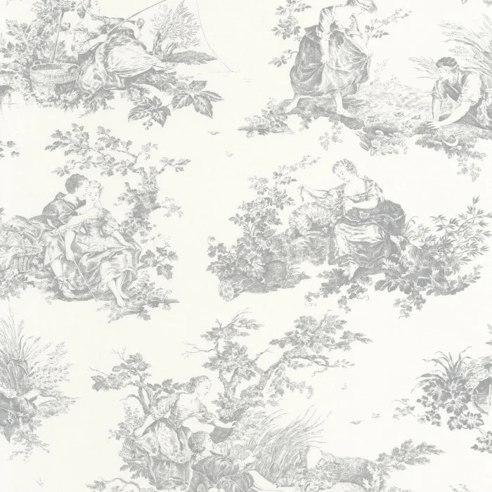 Scène d'été Wallpaper - Gris Perle