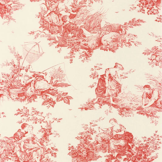 Scène d'été Wallpaper - Rouge Grenat