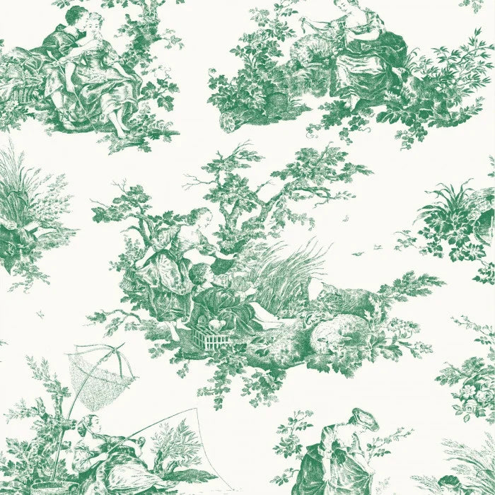 Scène d'été Wallpaper - Vert Empire