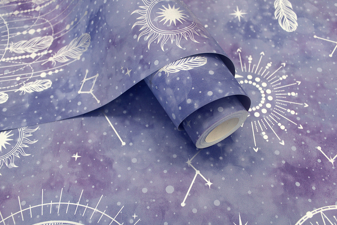 Dreamcatcher Wallpaper - Purple/Silver - Last 2 Rolls
