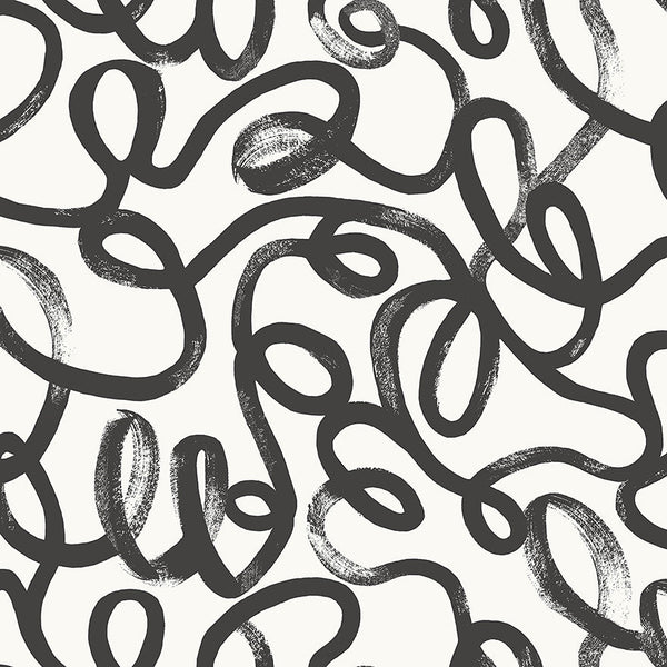Sample - Squiggles Wallpaper - Black + White
