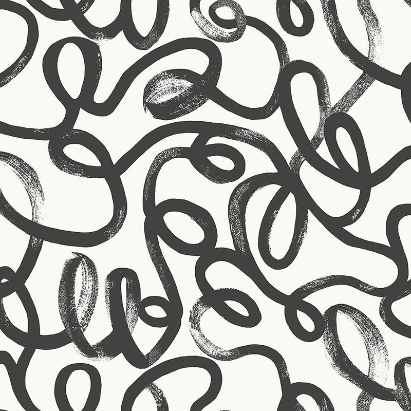 Sample - Squiggles Wallpaper - Black + White