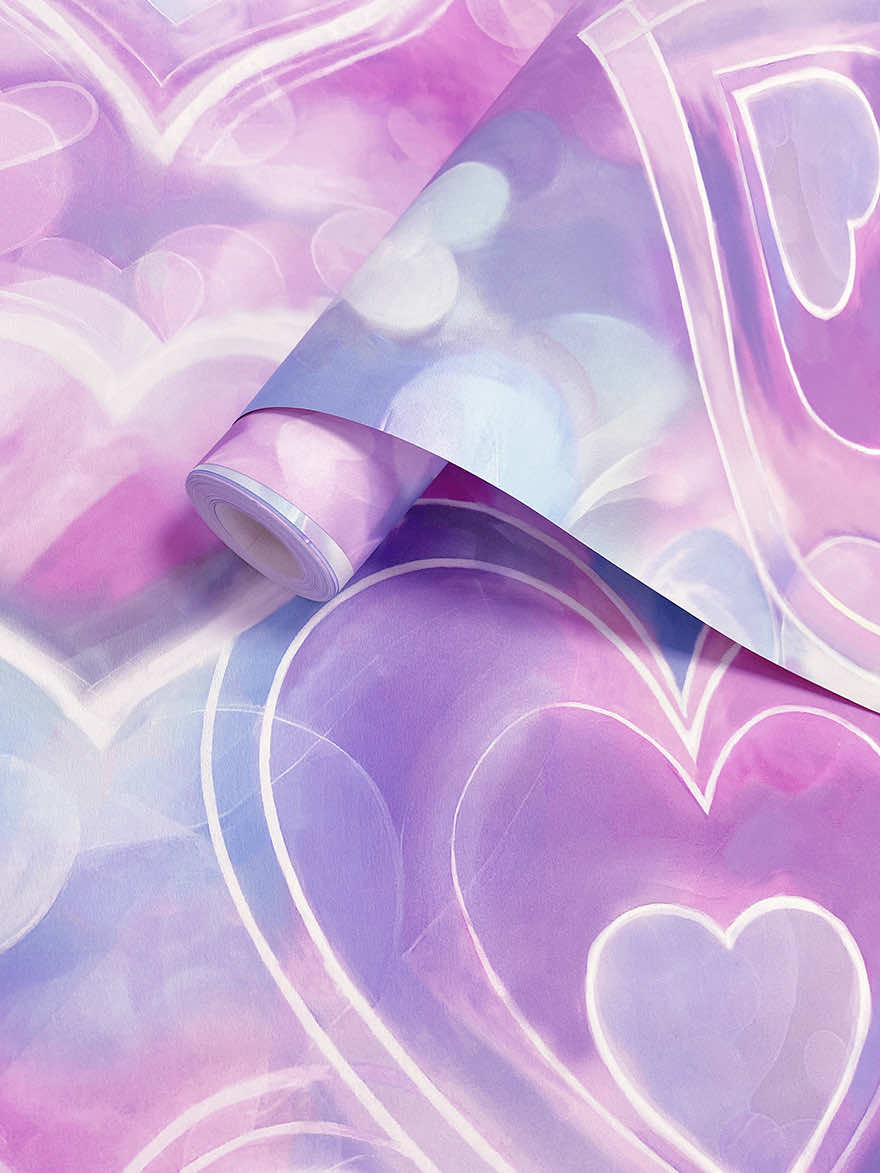 Sample – Neon Hearts Wallpaper – Pink/Blue