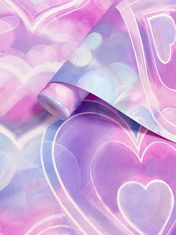 Sample – Neon Hearts Wallpaper – Pink/Blue