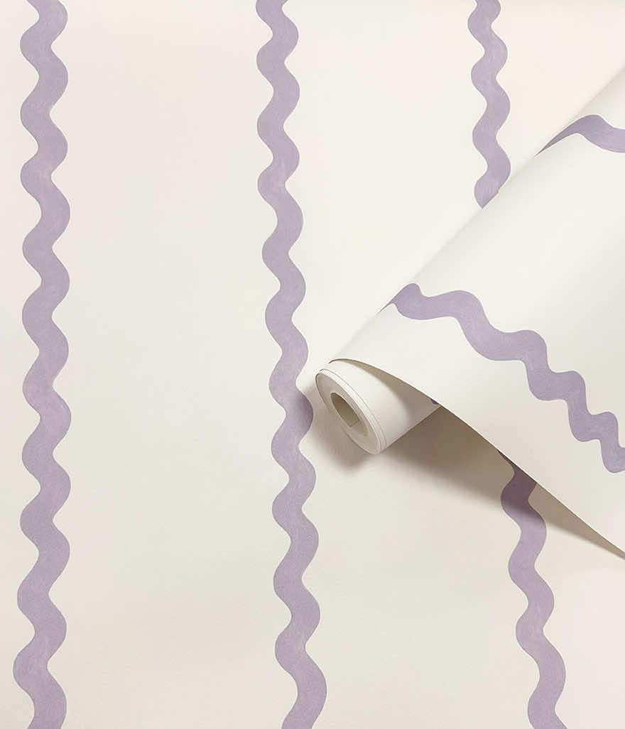 Do The Wiggle Wallpaper - Stripe Lilac