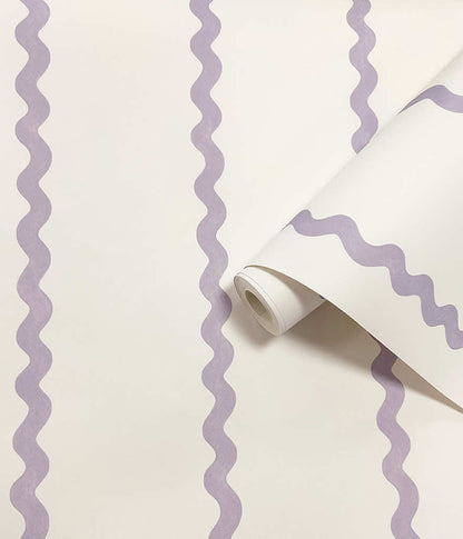 Do The Wiggle Wallpaper - Stripe Lilac