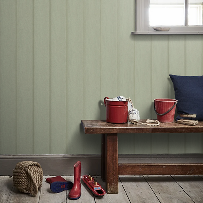 Tongue & Groove Wallpaper – Sage Green