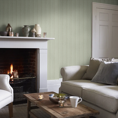 Tongue & Groove Wallpaper – Sage Green