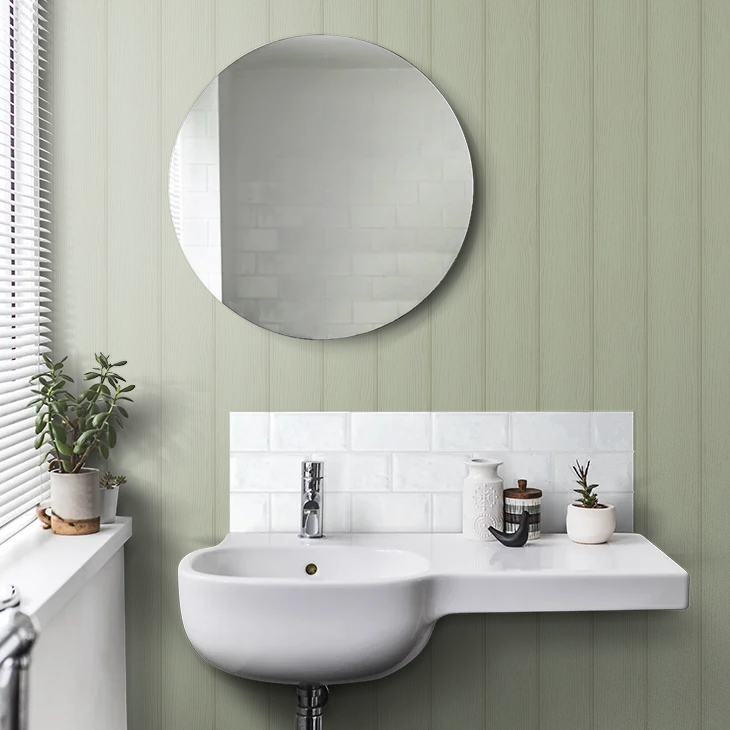 Tongue & Groove Wallpaper – Sage Green