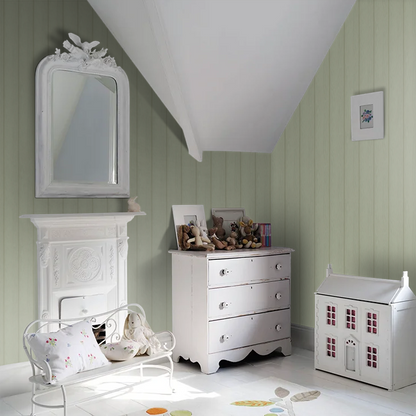 Tongue & Groove Wallpaper – Sage Green