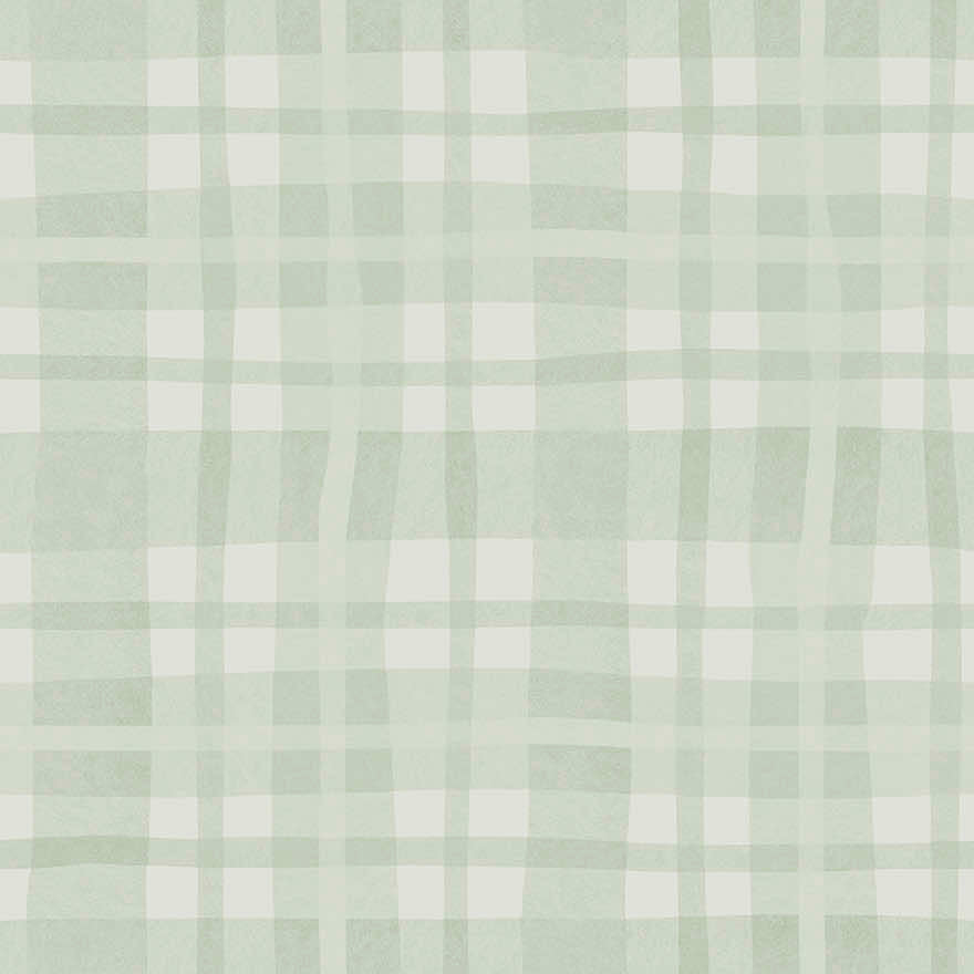 Ivy Plaid Wallpaper - Sage