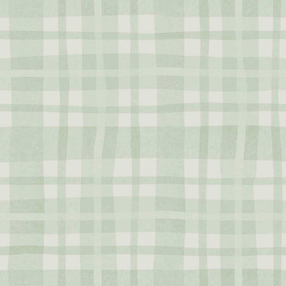 Ivy Plaid Wallpaper - Sage